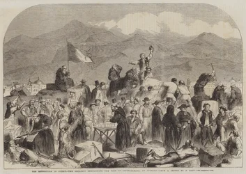 La Rivoluzione in Sicilia, i siciliani demoliscono il Forte di Castellamare, a Palermo